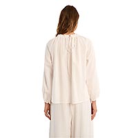 BLOUSE MOLLY COL PERLES BLANC - Molly Bracken