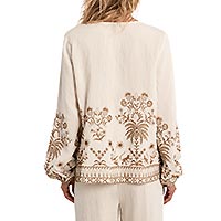 BLOUSE MOLLY ECRU BEIGE BRODEE - Molly Bracken