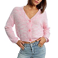 CARDIGAN CROP LIGHT ROSE - Lili Sidonio