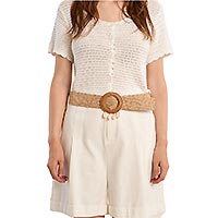 CEINTURE RAPHIA MOLLY BOUCLE COQUILLAGE - Molly Bracken
