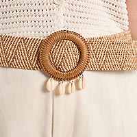 CEINTURE RAPHIA MOLLY BOUCLE COQUILLAGE - Molly Bracken