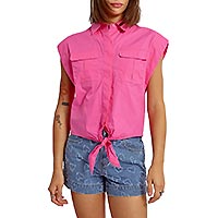 CHEMISETTE LILI CROP PINK - Lili Sidonio