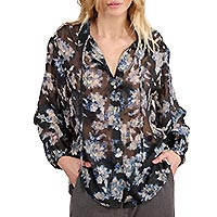 CHEMISE ADELAIDE IMP BLACK - Molly Bracken