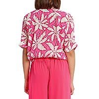 CHEMISE CROP LILI PINK CARACOL - Lili Sidonio