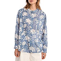 CHEMISE MOLLY OVERSIZE COTTON BLUE - Molly Bracken