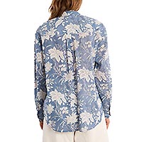CHEMISE MOLLY OVERSIZE COTTON BLUE - Molly Bracken