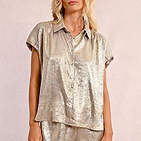 CHEMISIER MOLLY SATINE GOLD - Molly Bracken