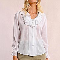 CHEMISIER MOLLY VOLANTE BLANC - Molly Bracken