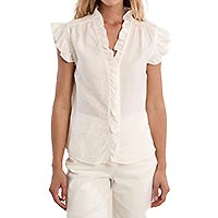 CHEMISIER VOLANTS BLANC - Molly Bracken