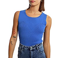 DEBARDEUR LILI MAILLE BLEU - Lili Sidonio