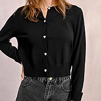 GILDA CARDIGAN BLACK  - Molly Bracken