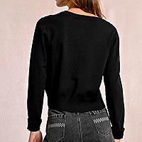 GILDA CARDIGAN BLACK  - Molly Bracken