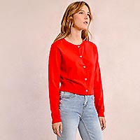 GILDA CARDIGAN CHERRY - Molly Bracken