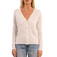GILET CARDI MAILLE OFFWHITE - Molly Bracken