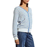 GILLET LILI RAYURE BLEU BLANC - Lili Sidonio