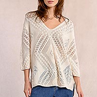 GINOU V  CROCHET ECRU - Molly Bracken