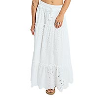 JUPE LILI BRODERIES BLANCHES - Lili Sidonio