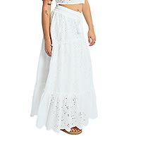 JUPE LILI BRODERIES BLANCHES - Lili Sidonio