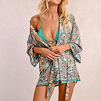 KIMONO MOLLY GREEN BLOOM - Molly Bracken