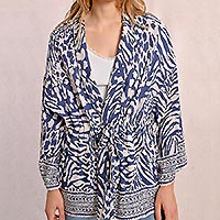KIMONO MOLLY ZEBRA DENIM - Molly Bracken
