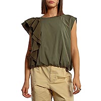 KNITTED TEE LILI KHAKI - Lili Sidonio