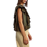 KNITTED TEE LILI KHAKI - Lili Sidonio