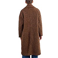 LONG MANTEAU BOUCLETTE MARRON - Lili Sidonio