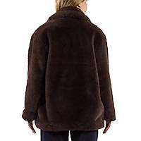 MANTEAU BOUTON FOURRURE MARRON - Molly Bracken
