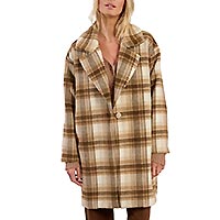 MANTEAU CARREAUX BEIGE - Molly Bracken