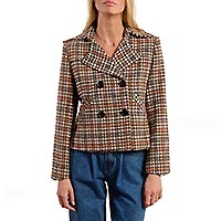 MANTEAU CARREAUX BROWN - Molly Bracken