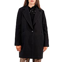 MANTEAU COL TAILLEUR NOIR - Molly Bracken