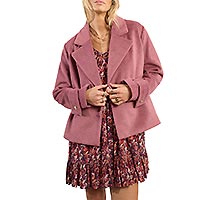 MANTEAU PALETOT DARK PINK - Molly Bracken