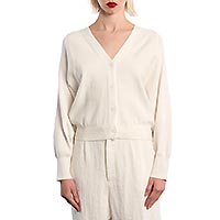MINI CARDIGAN BOUTONNE BLANC - Lili Sidonio
