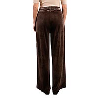 PANTALON LARGE VELOURS MARRON - Molly Bracken