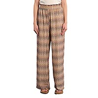 PANTALON LILI LARGE IMP BEIGE - Lili Sidonio
