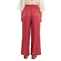 PANTALON MOLLY WIDE SATIN TERRACOTTA - Molly Bracken