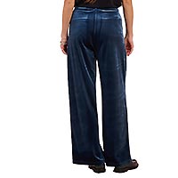 PANTA LARGE VELOUR BLEU DENIM - Molly Bracken