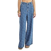 PANTA LILI DENIM COEUR - Lili Sidonio