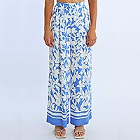 PANTA MOLLY BLUE FLOWER PRINT - Molly Bracken