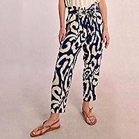 PANTA MOLLY NAVY PRINT - Molly Bracken