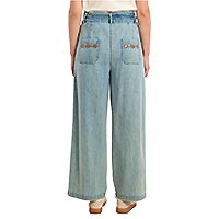 PANTA MOLLY TAILLE HAUTE BLUE DENIM - Molly Bracken