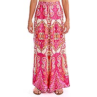 PANTA MOLLY WIDE PINK PRINT - Molly Bracken