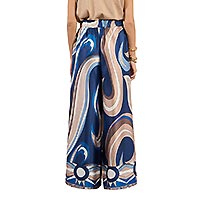 PANT MOLLY LARGE PRINT NAVY ATHENA - Molly Bracken