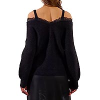 PULL BRETELLES MAILLE BLACK - Molly Bracken