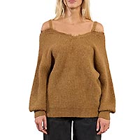 PULL BRETELLES MAILLE CAMEL - Molly Bracken