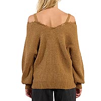 PULL BRETELLES MAILLE CAMEL - Molly Bracken