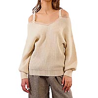 PULL BRETELLES MAILLE OFFWHITE - Molly Bracken