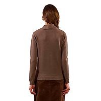 PULL COL ROULE BOUTON KAKI - Molly Bracken