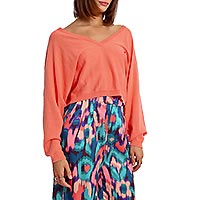 PULL CROP CORAIL COEUR - Lili Sidonio