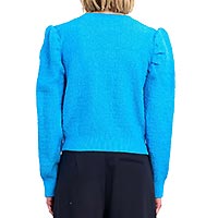 PULL MAILLE BLEU TURQUOISE - Lili Sidonio